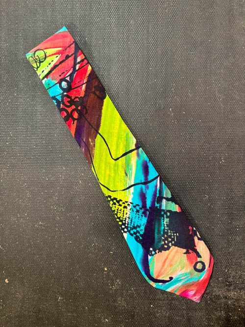 bright silk tie