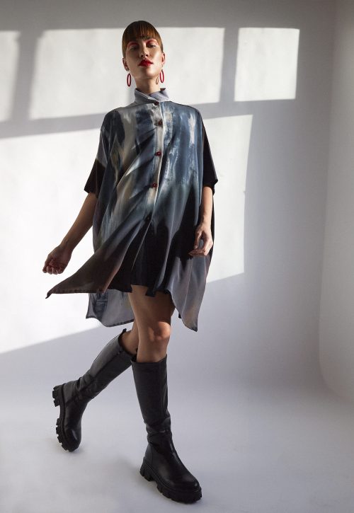 silk shirt dress