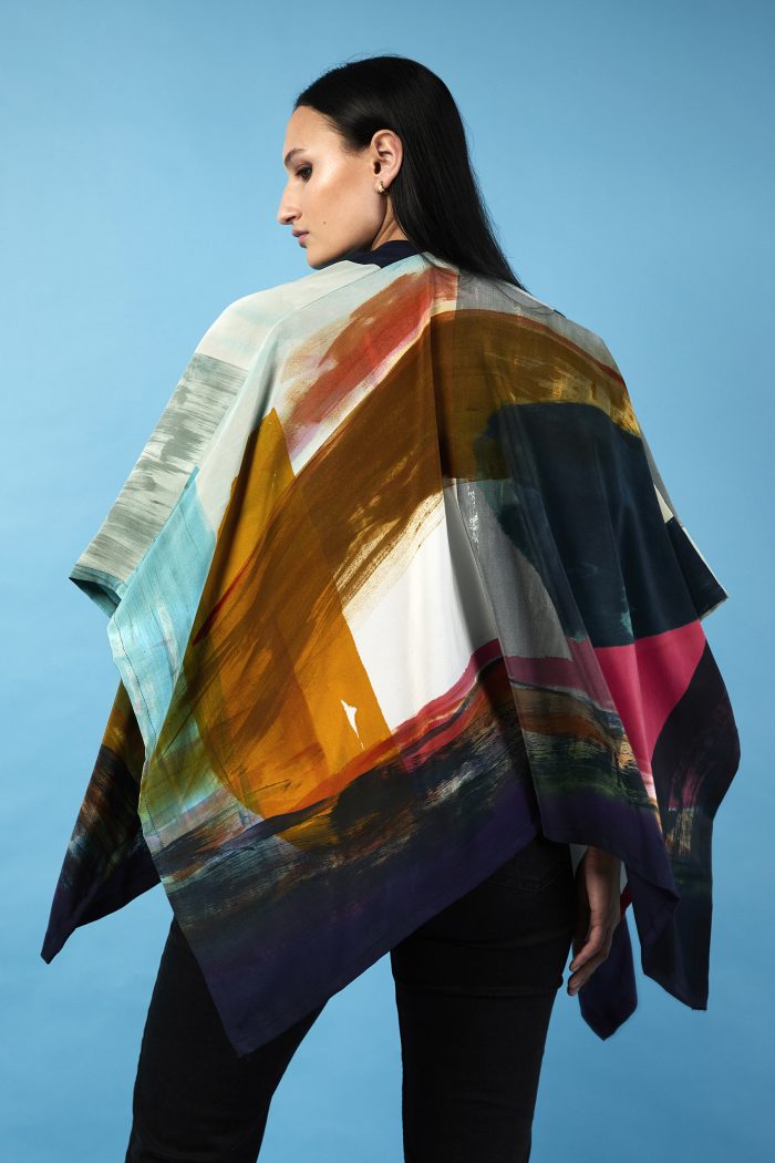 silk poncho